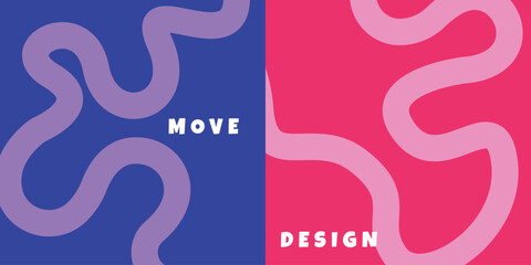 Abstract vibrant poster with flowing shapes in warm colors. Fluid wavy lines for a dynamic, modern feel. 