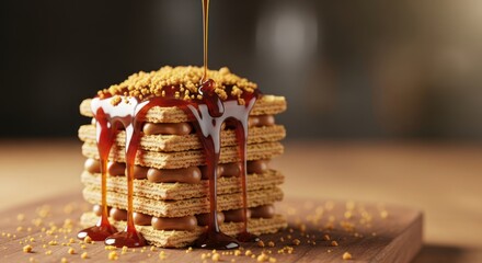 Stack of Pancakes with Syrup.