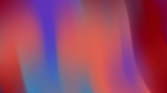 Abstract animated background with dark red, orange, and blue gradients moving smoothly to the right with subtle upward motion. Seamless loop, soft transitions, and fluid motion.