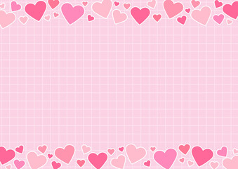 かわいい手書きのハートのフレーム