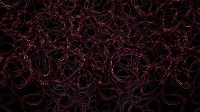 Abstract background of dark red organic fluid cell patterns with dynamic motion blur zoom effect for cinematic creative projects