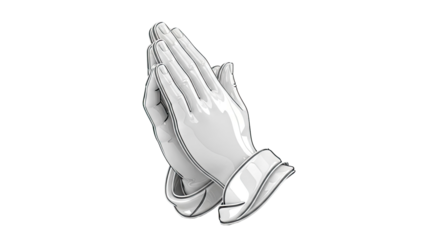 3D Rendering of Praying Hands