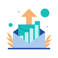 vector illustration of a graph