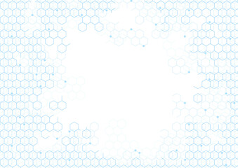 医療系理系の化学構造式風白と青の背景画像