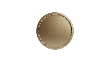 Brushed Gold Circular Plate with Double Rim