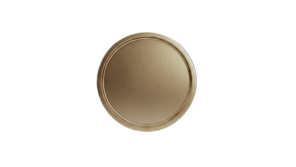Brushed Gold Circular Plate with Double Rim