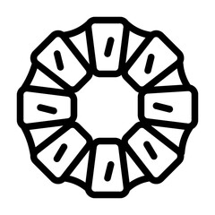 Pastry ring line icon