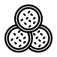 Sugar cookie line icon
