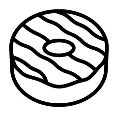 Donut glaze line icon
