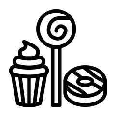 Sweet treat line icon