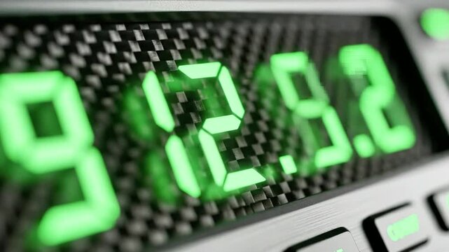 A close-up view of a digital display showing a numeric value