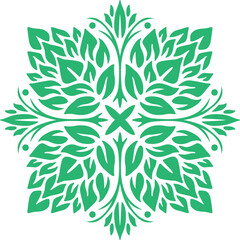 Green Leaf Mandala Ornament