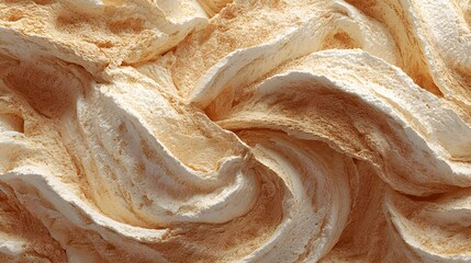 Abstract macro texture of creamy vanila ice cream swirl