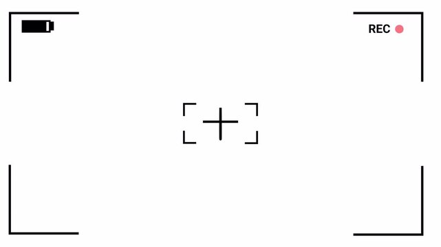 Modern camera viewfinder screen overlay with live recording indicator  screen of video recorder digital display with multiple settings and timer. 4K camcorder interface for video cameras.