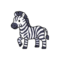 Fototapeta premium Cartoon Zebra Vector Illustration