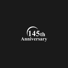 Fototapeta premium anniversary logo design, commemorative design, gold, elegant, decoration, happy, element, business, celebrating, vector, greeting, template, birthday, congratulation, symbol, year