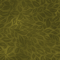 Olive Green Botanical Leaf Texture