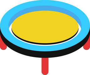 Colorful Isometric Kids Playground Element