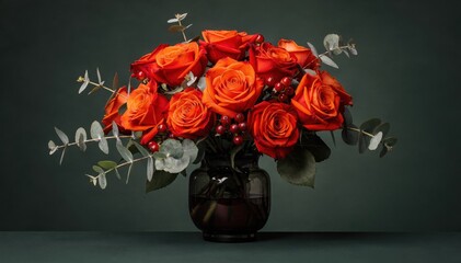 Vibrant Bouquet of Orange Roses