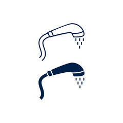 Bidet shower icons set vector illustration