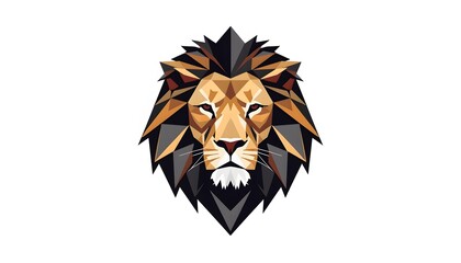 Abstract Lion Head Emblem