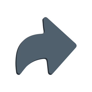 Share Arrow Icon on White Background