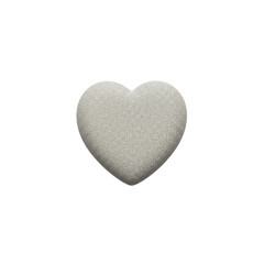 Obraz premium Heart shaped stone on Transparent Background