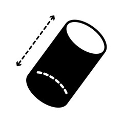 geometric object in the form of a rounded cube resembling a drum shape. Modern abstract design suitable for creative projects, digital art, product visualization, user interface elements, branding, pr