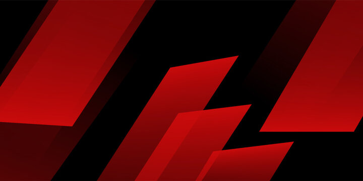 Abstract red and black background with diagonal gradient shapes