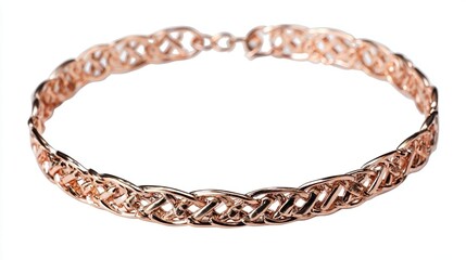Obraz premium Elegant rose gold chain bracelet for stylish wear.