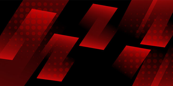 Abstract red and black background with diagonal gradient shapes