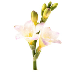 Fototapeta premium Freesia flower delicate bloom soft pastel spring floral freesia flower delicate bloom soft