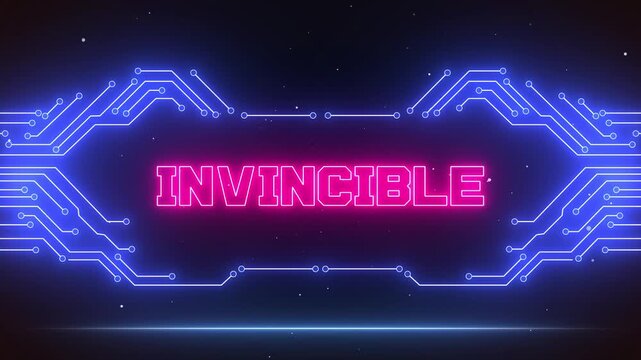 Dramatic invincible notification for perfect gameplay moments, perfect for highlighting no-death runs or streaks