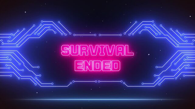 Clear survival ended notification for match results, perfect for summarizing your performance in battle royale games