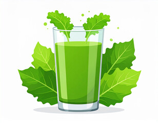 Generative AI
グラスに注がれた青汁のシンプルなベクターイラスト素材