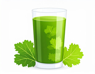 Generative AI
グラスに注がれた青汁のシンプルなベクターイラスト素材