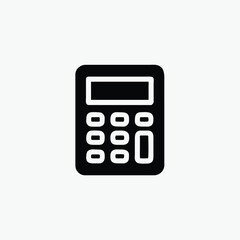 calculator vector icon silhoutte vector template