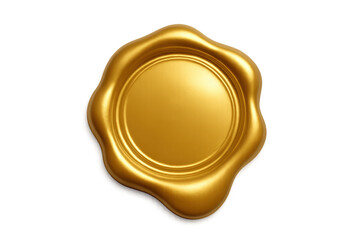 Gold wax seal creating guarantee and quality concepts