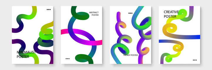 Dynamic rainbow flow elements with futuristic neon tones for enhancing digital creative portfolios and artistic layouts