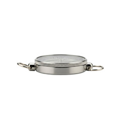 Round metal compass with ring on Transparent Background