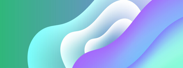 Smooth pink and purple gradient fluid wave over a deep blue minimalist background for digital use