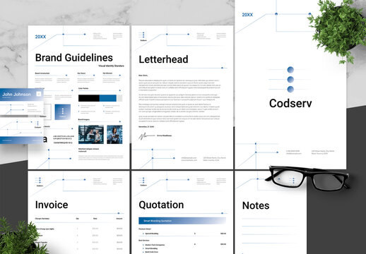 Blue And Black Brand Guidline IT Company