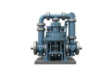 Fototapeta premium Industrial Pump System with Pipes and Flanges