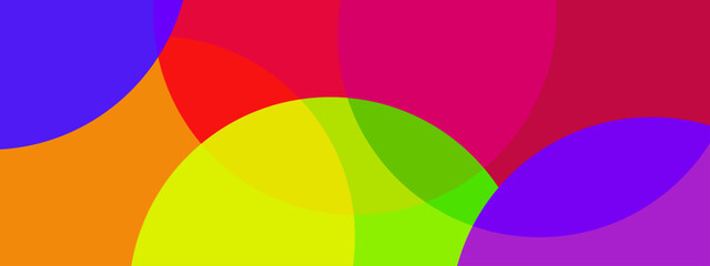 A beautiful arrangement of overlapping translucent circles creating new color hues at intersections