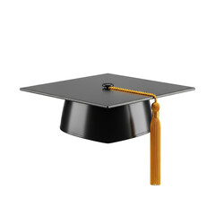 Elegant graduation cap with golden tassel