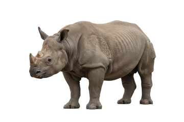 Obraz premium Majestic Rhinoceros Standing Proudly, Wildlife Portrait
