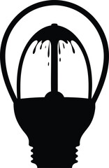 Water Energy Lightbulb Icon Symbolizing Hydro Power Generation and Liquid Sustainability Concepts