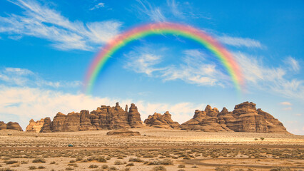 マダイン・サーレハの考古遺跡の絶景