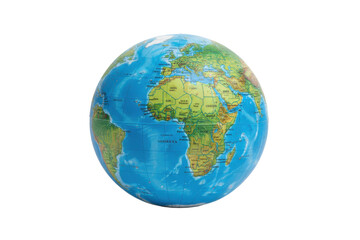 Fototapeta premium Realistic Globe Showing Africa and Europe Continents with Blue Ocean