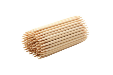 Stack of Wooden Toothpicks for Dental Hygiene and Food Serving